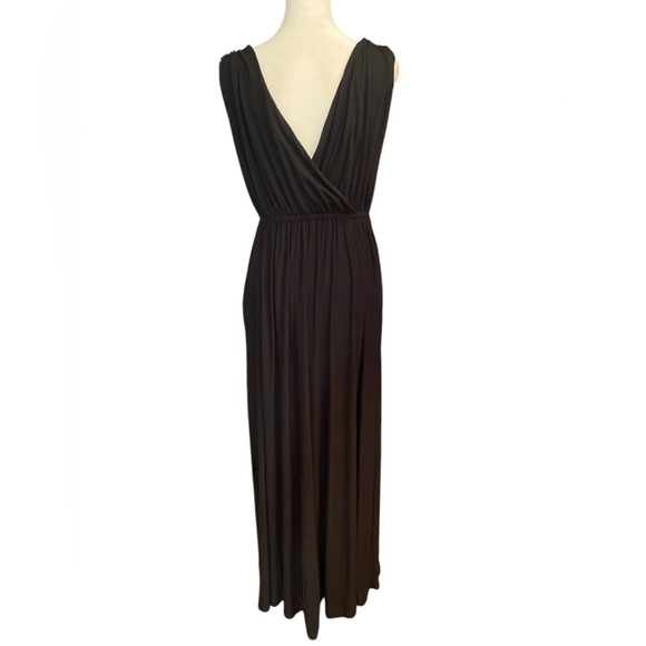 Banana Republic Goddess Maxi Dress Size S Black Sleeveless Stretch Flowy Sexy - Picture 6 of 9